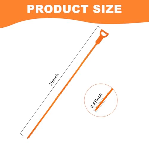 Drain Snake Clog Remover - 4 Pack 20 Inch Flexible Hair Drain Removal Tool for Sink, Shower, Tub & Toilet, Drain Cleaner with Grip Handle - Easy Use Kitchen & Bathroom Drain Opener - style: Drain Snake 4pcs