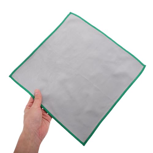 IMIKEYA 4pcs Microfiber Glass Cleaning Cloths Set, Ultra Absorbent Car and Home Window Wipes, Green Edged Towels for Streak-Free Glass and Surface Cleaning