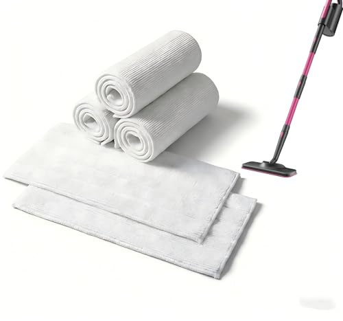 5 Pack Steam Mop Pads, Machine Washable & Reusable Steam Mop Replacement Pads, Powerful Stain Removal and High Absorbency Replacement Mop Pads, Suitable for Various Models Steam Mop