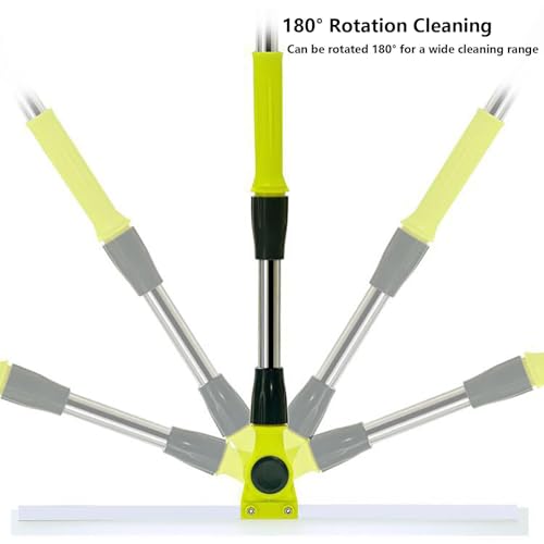 Floor Squeegee for Concrete Floor, with 51 Long Handle Air Broom as Seen on Tv, Rubber Broom for Pet Hair for Smooth Floors,Rugs,Windows,Small:35×130cm - size: Small:35×130cm