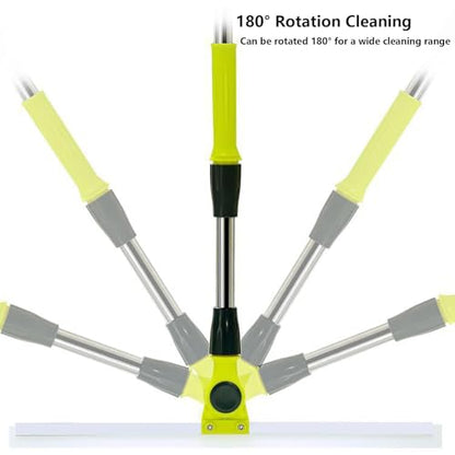 Floor Squeegee for Concrete Floor, with 51 Long Handle Air Broom as Seen on Tv, Rubber Broom for Pet Hair for Smooth Floors,Rugs,Windows,Small:35×130cm - size: Small:35×130cm