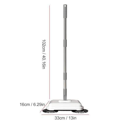 flexman Manual Floor Cleaner, Multi Purpose Carpet Sweeper, Hand Push Sweeper, 2 in 1 Push Broom, Crumb Sweeper Vacuum Cleaner for Apartments, Offices