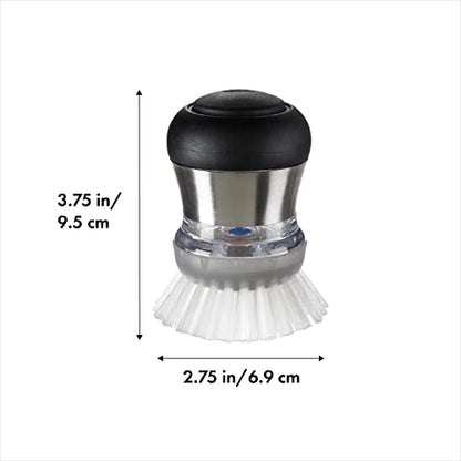OXO Steel Soap Dispensing Palm Brush - size: 1 Count (Small), style: Palm Brush