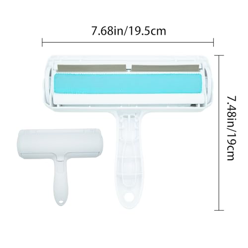 Roller Pet Hair Removal Tool, Portable Detachable Handle Reusable Lint Roller, Cat and Dog Hair Remover for Car, Furniture, Carpet