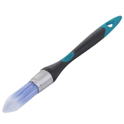 Bates- Trim Brush, 0.75 Inch, Edge Painting Tool, Trim Paint Brushes, Trimmer Edger, Trim Brush - color: Cyan-black, size: 0.75 inch, 1 Pack