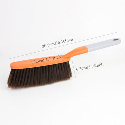 1 Pack 15" Hand Broom Brush,Soft Bristle Cleaning Brush,Crumb Debris Sweeping Brush,Dusting Brush,Comfort for Bed Car Couch Desk Sofa Furniture Clothes,Small Particles Hair Remover(Green) - color: Green