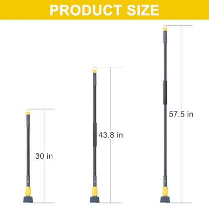 KeFanta Metal Mop Handle Commercial Heavy Duty,58" Industrial Mop Stick with Jaw Clamp,Wet Gripper Mops Head Replacement Holder for Floor Cleaning(6 Pack) - color: Black 6 pack