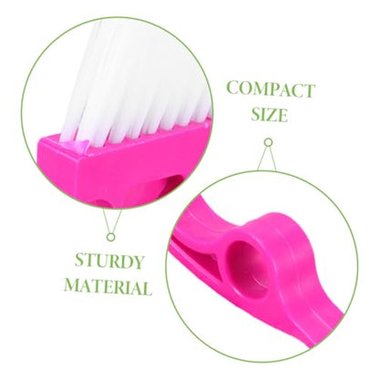 6Pcs Groove Gap Cleaning Brush Hand Held Window Track Cleaner for Spaces Multi Functional Design for Kitchen Bathroom and Sliding Door Tracks