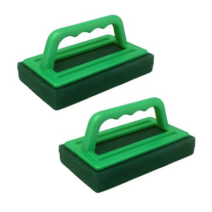 Tile Scrub Brush for Cleaning Bathroom Kitchen Floor Basin Toilet Washbasin Room Utensils and Sink, Home Essentials Items for Tiles Cleaner Scrubber Brushes with Handle, Pack of 2