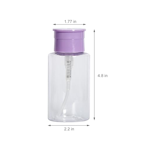 1Pcs Leak-Proof & Portable Push Down Pump Dispenser Bottles: Refillable Clear Containers for Nail Polish, Makeup Remover, Travel, Salon, Hospital Use (1, Clear Pink) - color: Clear Pink