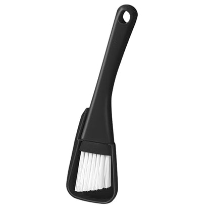 Crevice Cleaning Brush with Dustpan, Mini Dust Pans for Window Tracks, Sliding Door Rails, Scrubber Cleaning Tool for Key Board, Black - color: Black