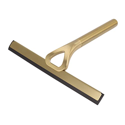 Shower Squeegee, Stainless Steel Window Squeegee for Glass Doors, Bathroom Car Windows, Water Remover with Ergonomic Handle for Home Auto Use