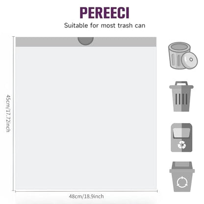 Small 3 Gallon Garbage Bags - Heihaily 60 Counts Unscented Drawstring Kitchen Trash Bags Bulk Thick Disposable Clear White Plastic Wastebasket Liners for Restroom Office Bathroom Bedroom - style: 3Gal white 60 Counts
