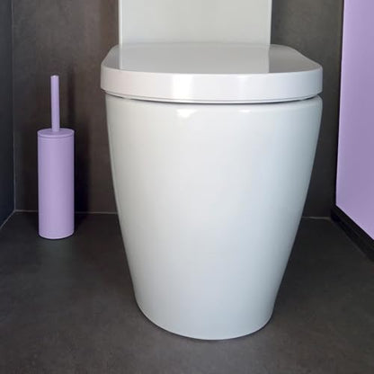 Spirella Akira Toilet Brush with Holder Stainless Steel Lavender Matt - color: Purple.
