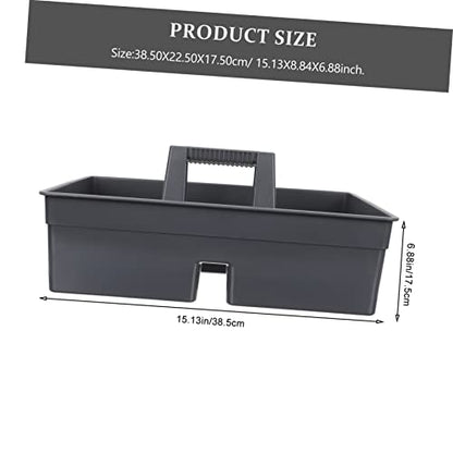 Happyyami Thick Plastic Cleaning Basket with Portable Handle Versatile Storage Organizer for Cleaning Tools and Supplies for Home and Office Use