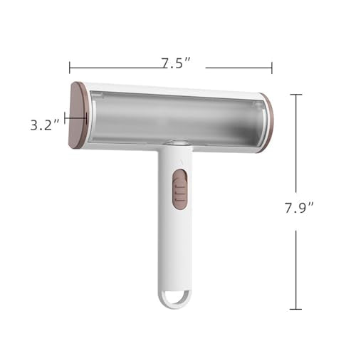 Pet Hair Remover, Lint Brush - Reusable Lint Roller for Cat & Dog Hair on Couch, Carpet, Rugs & Bedding - Portable, Eco-Friendly, No Need for Lint Roller Refills (Brown & White) - color: Brown & White