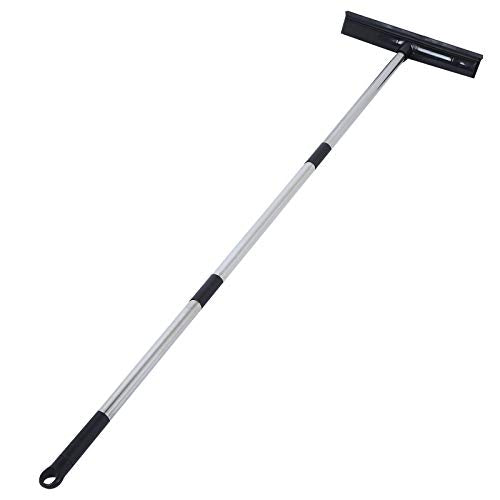 EBTOOLS Multifunction Telescopic Carpet Broom, Pet Hair Dust Removal Tool for Fluff Carpet Hardwood Floor Tile Window Daily Household, Black