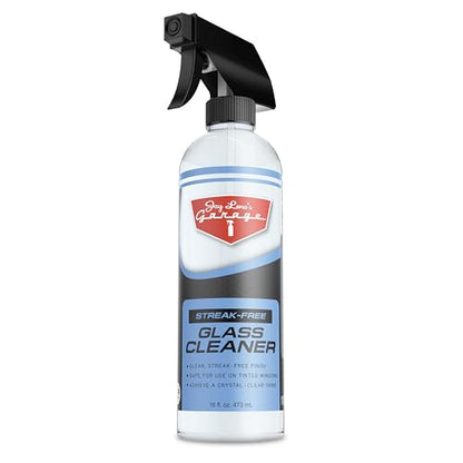 Jay Leno's Garage Glass Cleaner Spray – Streak-Free Auto Glass Cleaner for Cars, Automotive Window Cleaner for Car Windows, Windshields & Mirrors, Tint-Friendly Interior & Exterior Glass – 16 oz - size: 8 Fl Oz (Pack of 2)