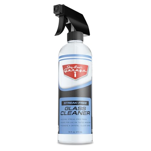 Jay Leno's Garage Glass Cleaner Spray – Streak-Free Auto Glass Cleaner for Cars, Automotive Window Cleaner for Car Windows, Windshields & Mirrors, Tint-Friendly Interior & Exterior Glass – 16 oz - size: 8 Fl Oz (Pack of 2)