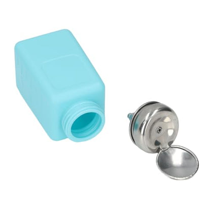 200ML ESD Antistatic Square Liquid Dispenser, Press Type Solvent Bottle with Stainless Steel Lid for IPA Solvent, Oil