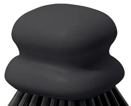 Dish Brush with Handle, Kitchen Scrub Brushes for Cleaning, Dish Scrubber with Nylon bristles for Sink, Pots, Pans(4Pack Black Nylon bristles) - style: 4Pack Black Nylon bristles