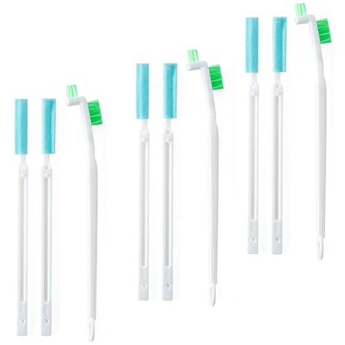 NewFeru Bottle Cap Brush Mini with Little Flat Detail Scrubbers, Tiny Crevice Split Crack Cleaner for Cleaning Groove Gap Corner of Lids, Window Door Tracks, Grout, Small Parts, and Keyboard (9)