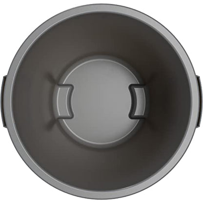 SPARTA Bronco Waste Container Trash Container, Round Trash Bin for Disposal, 10 Gallons, Gray, (Pack of 6) - color: Gray, size: 10 Gallons, (Pack of 6)