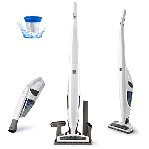 Kenmore DS1030 Cordless Stick Vacuum Lightweight Cleaner 2-Speed Power Suction LED Headlight 2-in-1 Handheld for Hardwood Floor, Carpet & Pet Hair, White - style: White