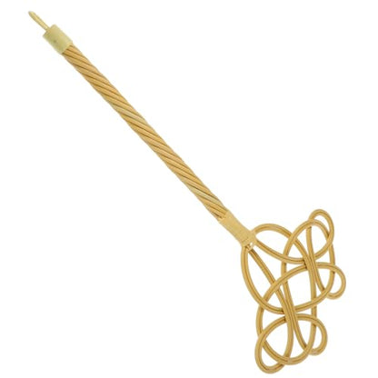 BESPORTBLE Rattan Handle Quilt Beater for Dust Removal, Manual Carpet Paddle with Twisted Rattan Grip, Dust Cleaner Tool for Home Bedding and Rug Cleaning