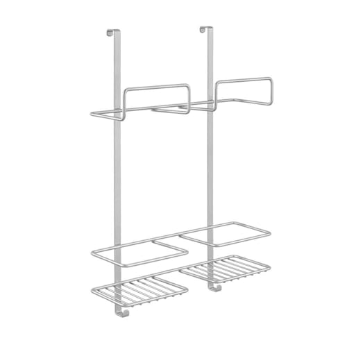 Metaltex 35.09.02 Cleaning Tool Rack, Silver, Approx. 16.5 x 11.8 x 4.7 inches (42 x 30 x 12 cm), Made in Italy