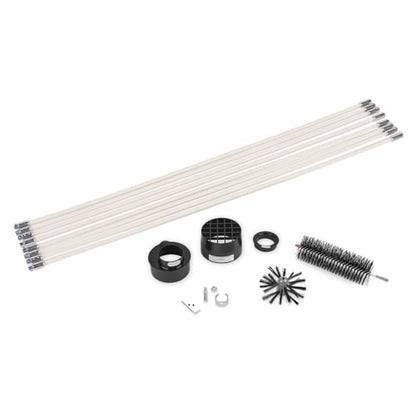RLE24PRO Pro Rotary Dryer Vent Cleaning System, Removes Lint, Extends Up to 24’ - style: 24' Button-Link Kit