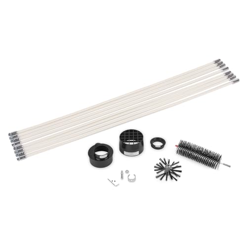 Gardus RLE30PRO LintEater Pro Rotary Dryer Vent Cleaning System, Removes Lint, Extends Up to 30’ - style: 30' Button-Link Kit