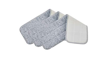 True & Tidy, Extra Thick Microfiber Mop Pad Pack Refill for SPRAY-250 Spray Mop SPRAY-360 Spray Mop Kit SWEEP-180 Sweeper Mop, Fits Other Mops, Machine Washable up to 100x, 15.5 x 5 inch (3-Pack)