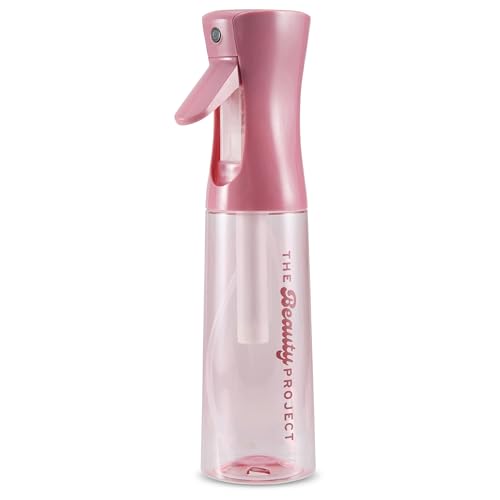 Spray Bottle Mister for Hair - Continuous Mister, Fine Water Mist, Trusted by Professional Salons & Barbers, 10.1oz - Clear Bottle (Rose) - color: Rose