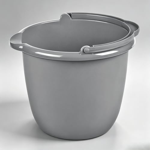 10 Quart Classic Titanium Spout Pail, Reinforced Rim Utility Bucket with Pour Spout, Comfort Grip Handle Nestable Storage for Home Cleaning Car Washing