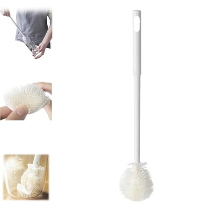 Cup Brush, Bottle Cleaning Brush, Stainless Steel Scrub Cleaner Brush with 12'' Long Handle, Flexible for Cleaning Sport Water Bottles, Coffee Mug, Cups (1 pcs) - color: 1 Pcs