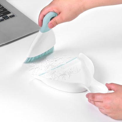 NACENA Mini Dustpan and Brush Set 2 Pack, Small Broom and Dustpan Set Dust Pan and Mini Hand Broom Dustpan and Broom Combo Compact for Home Table Keyboards Sofa Kitchen, Blue - color: Blue, size: 2 packs