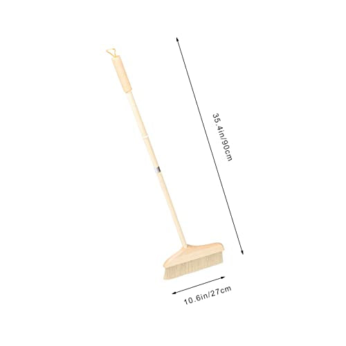 COLLBATH Long Handle Soft Broom Telescopic Design for Kitchen Living Room Cleaning