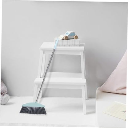 Cabilock Long Handle Household Broom Lightweight Family Cleaning Supply for Indoor Floors Hardwood and Furniture Safe Sweeping Tool for Home Use