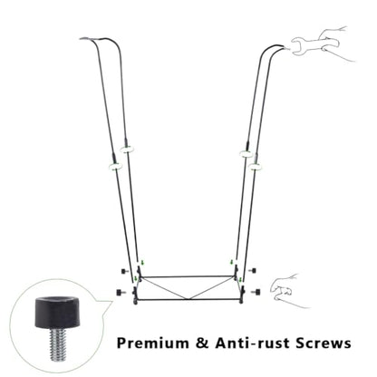 Trash Bag Holder, Metal Garbage Bag Holder, 30-45 Gallon Portable Trash Bag Holder Stand, Multi-use Leaf Bag Holder for Yard, Camping, Party, Wedding - color: BlackA-1PC