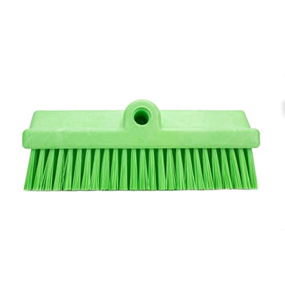 SPARTA 40423EC75 Plastic Floor Scrub Brush, Wall Brush, Equipment Brush With Nonabsorbent Bristles For Industrial Kitchens, Hospitals, Commercial Cleaning, 4 Inches, Lime, (Pack of 2) - color: Lime