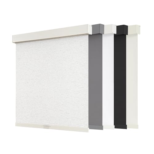 AOSKY Blackout Roller Shades Cordless Blinds for Windows, Free-Stop Shades with Valance, Thermal Insulated Fabric, UV Protection, Blinds for Home and Office (24" W x 72" H, Linen Beige - color: Linen Beige, size: 24"W x 72"H