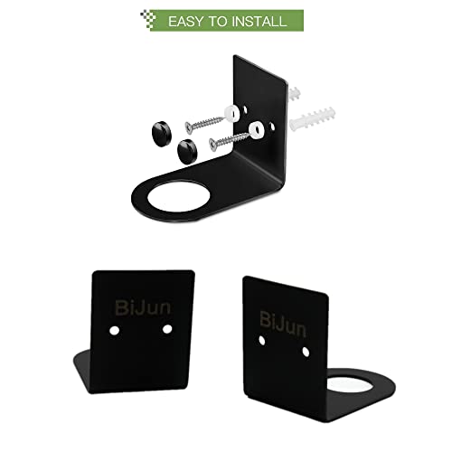 BiJun Soap Bottle Dispenser Holder Wall Mounted, Hand Pump Bottles Dispenser Stand Hanging Rack Shampoo Standing Shelf Storage Holder Bracket for Bathroom Kitchen (Black 4 Pack) - color: Black 4 Pack