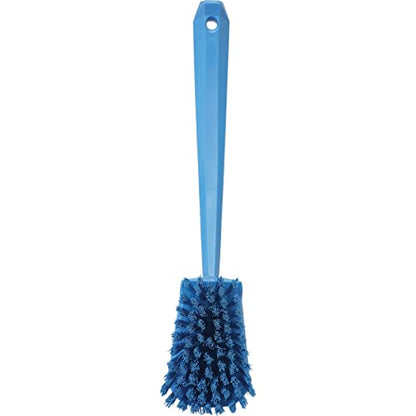Vikan-41863 Long Handle Brush, 16"L, Stiff - Blue - color: Blue