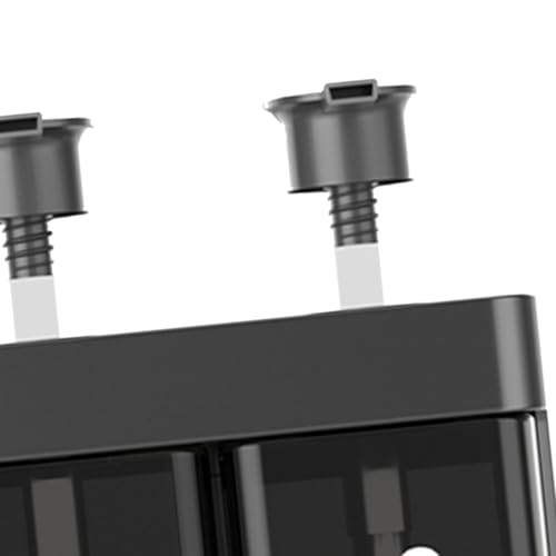 TARSHYRY Extended Nozzle, Dual Installation Method, with Locking Device, Three Chamber Design, 500ml Capacity, Convenient and Practical, Made of ABS Material. (Deep Gray) - color: Deep Gray