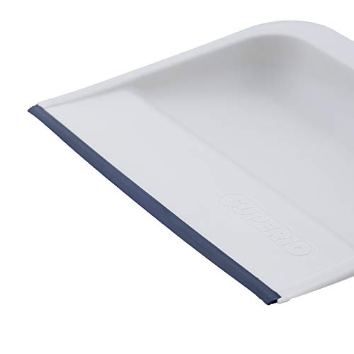Superio Angle Broom and Clip-On Dustpan Set, Slim Hand Broom Telescopic Handle 53 Inches Tall, Clip On Dust Pan with Low Edge Rubber Lip - color: Gray, size: Sweep Set