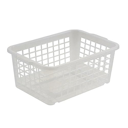 keeeper Storage Basket, Sturdy Plastic (PP), 2.8 l, 25 x 17 x 10 cm, Fred, Transparent-Natural