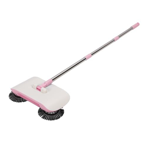 Function Manual Floor Sweeper Mop with 180 Rose Gold Finish for Hardwood Tile Marble No Electricity Needed - color: Roseate
