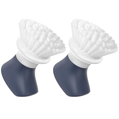ROSEOK Dish Scrub Brush, Palm Brush, Kitchen Brush, Nylon Bristles | Self-Standing Dish Scrubber with Ergonomic Grip for Cleaning Dishes, Non-Stick Pans and Sinks, Navy Blue, 2 Pack