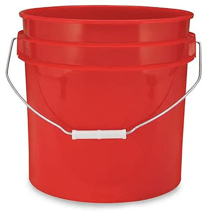 House Naturals 3.5 Gallon Food Grade Multi Color Bucket Pail with Screw On Lid (Pack of 3) BPA Free Made in USA containers